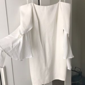 MON CHERIE WHITE OFF-THE-SHOULDER BODYCON